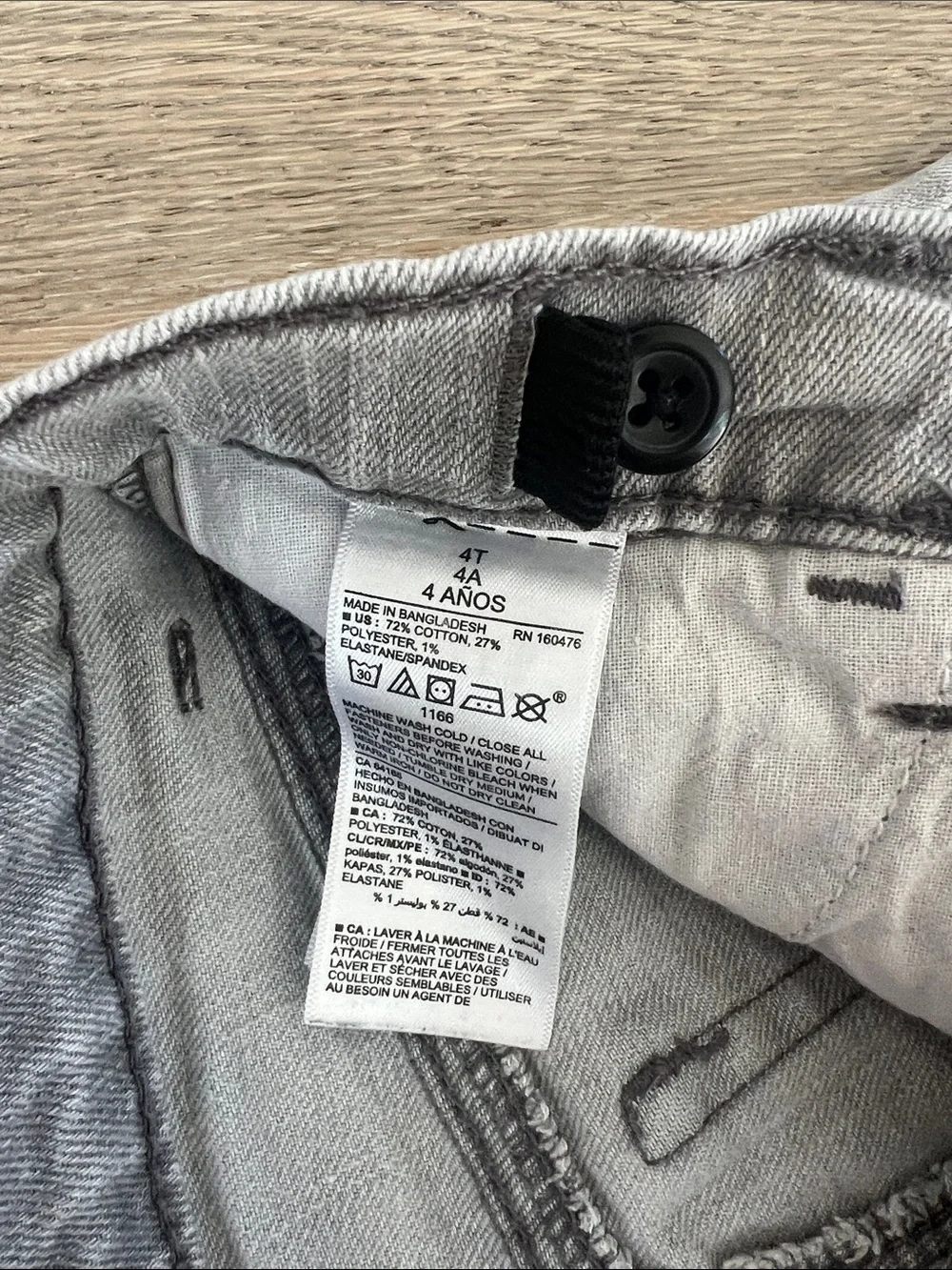 4T Kids Two-Pack Skinny Stretch Jeans - Gray & Light Blue Distressed